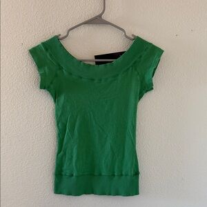 Brandy melville green Ginny off shoulder top